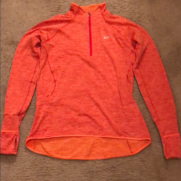 red nike half zip women's